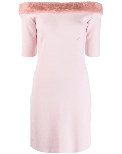 Chiara ferragni приталенное платье с открытыми плечами xs розовый Chiara ferragni