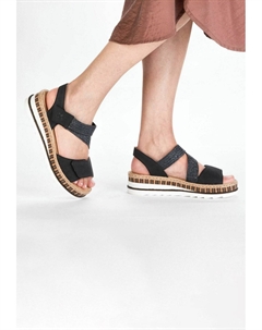 Босоножки на танкетке Platform sandals, темно-синий Rieker