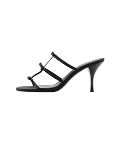 Мюли на каблуке, черный Mango