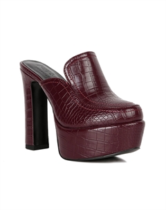 Лоферы Bauhaus на платформе, красный Rag & co