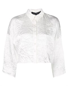 Sally lapointe укороченная рубашка 2 белый Sally lapointe