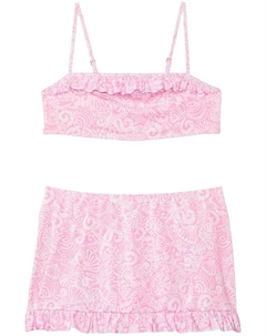 Пляжный топ Topher Bikini Upf 50+, цвет Rousseau Pink Tidepool Treasures Swim Lilly pulitzer kids