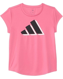 Футболка Kids Cap Sleeve Poly Tee, цвет Pink Fusion Adidas