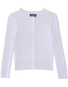 Свитер Kids Cotton-Mini Cable-Tops-Sweater, цвет Flower Purple W/ Nevis Polo ralph lauren