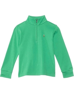 Свитер Kids Cotton Interlock Quarter-Zip Pullover, цвет Plato Green Polo ralph lauren