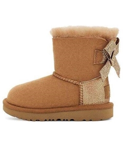 Зимние ботинки Mini Bailey Bow Glitz 'Brown Beige', коричневый Ugg