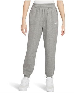 Брюки Kids Club Fleece Loose Pants LBR, цвет Dark Grey Heather/Base Grey/White Nike