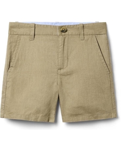 Шорты Linen Flat Front Shorts, хаки Janie and jack
