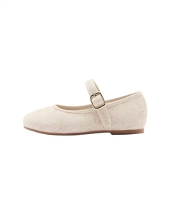 Балетки с ремешком на щиколотке BUCKLE, песочный Mango kids