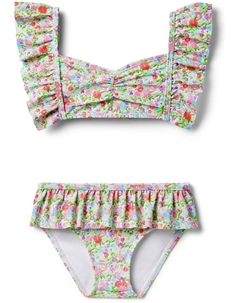 Купальник Ditsy Floral Ruffle Two Piece Swim, цвет Multicolor Janie and jack