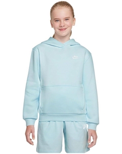 Худи Kids Sportswear Club Fleece Pullover Hoodie, цвет Glacier Blue/White Nike