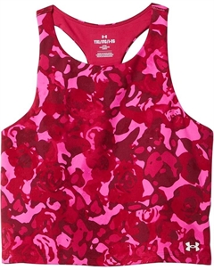 Топ Kids Motion Printed Cropped Tank Top, цвет Shaded Fuchsia/Rebel Pink/White Under armour
