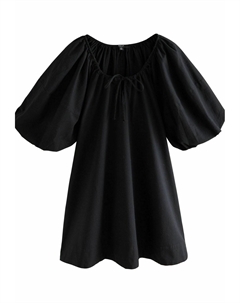 Повседневное платье TALL FIT - PUFF SLEEVE FRONT, черный Next