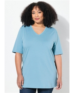 Базовая футболка PLUS SIZE V NECK TEE, светло-голубой Ulla popken