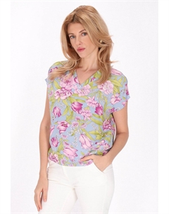 Футболка с принтом, синий Usha