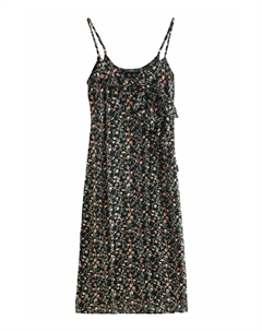 Повседневное платье TALL FIT - RUFFLE MIDI, черный Next