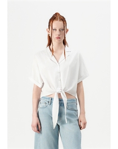 Блузка на пуговицах MIO KNOT, белый Jdy