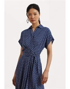 Повседневное платье FRATILLIO SHORT SLEEVE DAY DRESS, синий Lauren ralph lauren