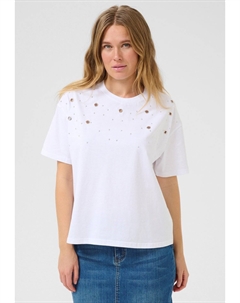 Футболка с принтом KACLEO EYELETS, белый Kaffe