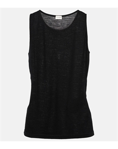 Трикотажная майка из шерсти, черный Saint laurent