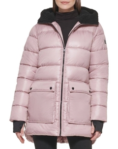 Пуховик на подкладке из искусственной овчины, цвет Rose Kenneth cole