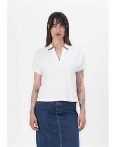 Рубашка поло TIPPING OPEN, кремовый Tommy hilfiger