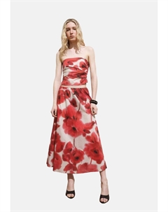 Юбка А-силуэта GEBLOEMDE MIDI, кремовый Mango