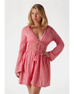 Повседневное платье BRODERIE AJOURÉE, розовый Guess