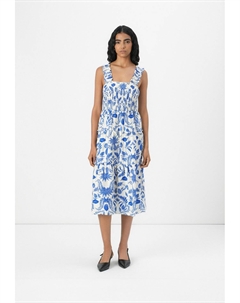 Повседневное платье VMKAIA SMOCK CALF DRESS, кремовый Vero moda