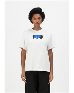 Футболка с принтом VINTAGE TEE, кремовый Hugo