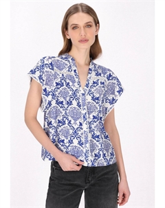 Блузка на пуговицах, синий Dreimaster