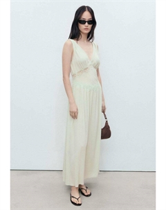 Платье макси CAMISOLE, мятный Mango