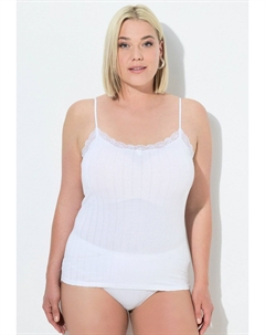 Топ OPENWORK STRIPE SPAGHETTI STRAP CAMISOLE, белый Ulla popken