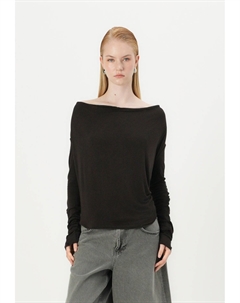Топ с длинными рукавами DRAPE LONG SLEEVE, коричневый Weekday