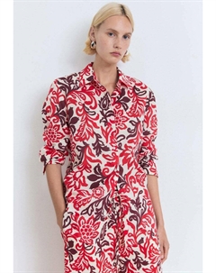 Блузка на пуговицах PRINTED, кремовый Mango