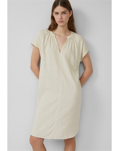 Повседневное платье LONGUEUR MIDI EN À POCHES FENDUES, кремовый S.oliver