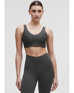 Спортивный бюстгальтер средней поддержки GLOW UP, серый Lululemon