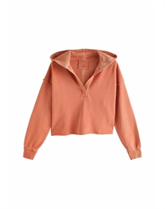 Топ с длинными рукавами Hoodie, оранжевый Next