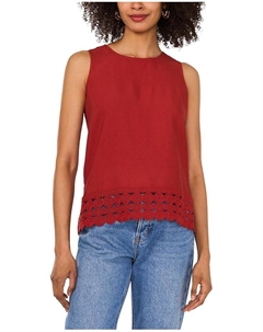 Топ Tanks Blouse with Lace Hem, цвет Chilli Vince camuto