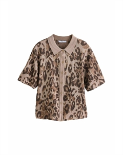 Блузка на пуговицах SHORT SLEEVE, светло-коричневый Next