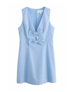 Повседневное платье PETITE FIT - SLEEVELESS BOW FRONT, синий Next