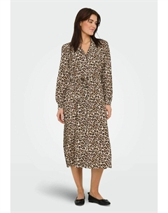 Платье-рубашка MIDI, коричневый Jdy