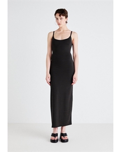 Платье макси STRAP DRESS - Jersey dress, черный Weekday