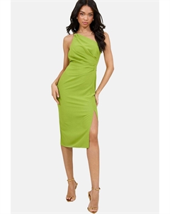 Платье-трансформер PETITE FIT - ONE SHOULDER METAL TRIM RUCHED, зеленый Lipsy
