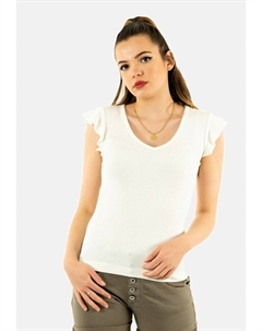 Базовая футболка, кремовый Only