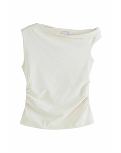 Топ AYSMMETRIC SHOULDER SLEEVLESS, кремовый Next