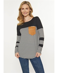 Топ с длинными рукавами, черный Usha