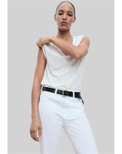 Базовая футболка, кремовый Mango