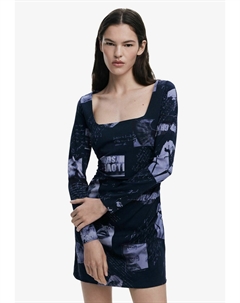 Платье-трансформер POSTCARD SQUARE NECK, синий Desigual