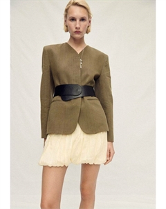 Мини-юбка TRILIUM - Puffball skirt, кремовый Mango